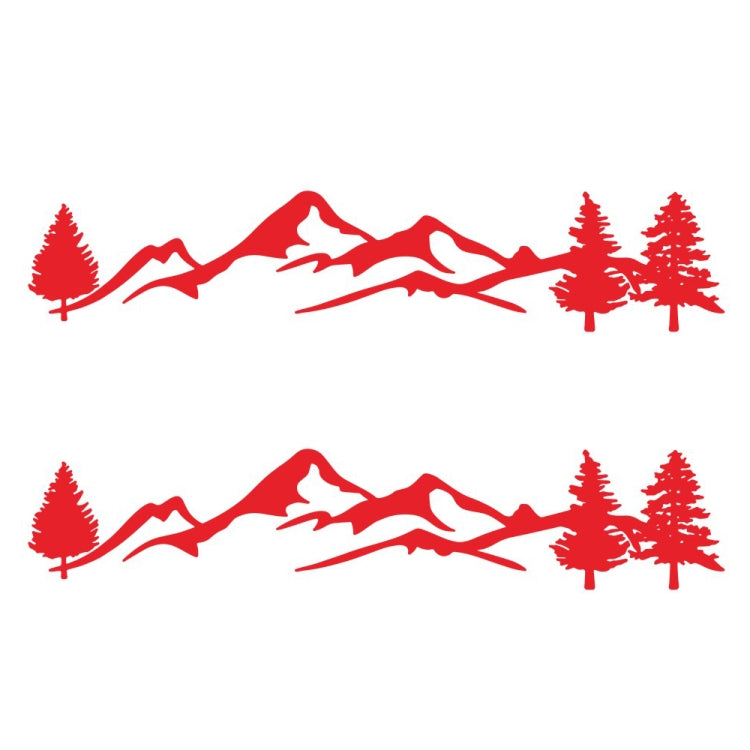 2 PCS D-791 Mountain Forest Car Sticker SUV Off-Road Vehicle Body Sticker Rear Windshield Car Sticker (Red) - Decorative Sticker by buy2fix | Online Shopping UK | buy2fix