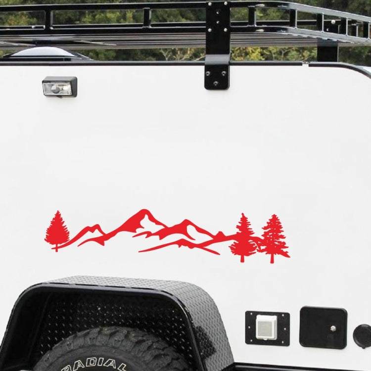 2 PCS D-791 Mountain Forest Car Sticker SUV Off-Road Vehicle Body Sticker Rear Windshield Car Sticker (Red) - Decorative Sticker by buy2fix | Online Shopping UK | buy2fix