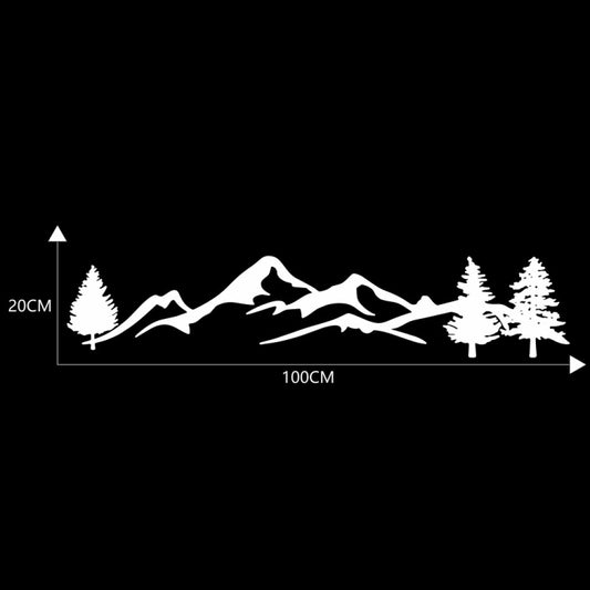 2 PCS D-791 Mountain Forest Car Sticker SUV Off-Road Vehicle Body Sticker Rear Windshield Car Sticker (White) - Decorative Sticker by buy2fix | Online Shopping UK | buy2fix