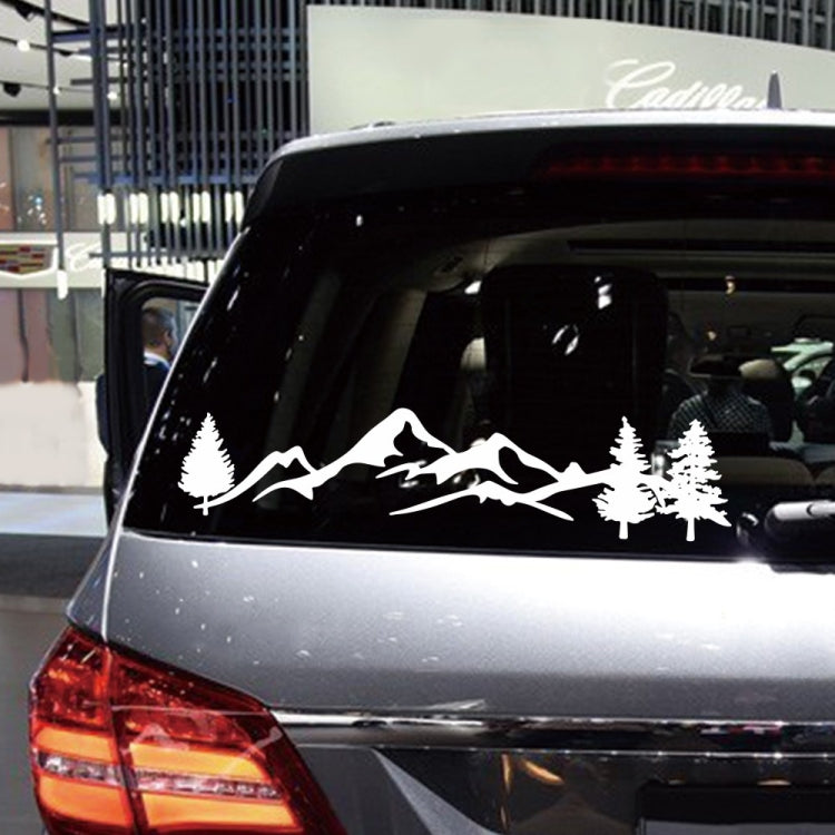 2 PCS D-791 Mountain Forest Car Sticker SUV Off-Road Vehicle Body Sticker Rear Windshield Car Sticker (White) - Decorative Sticker by buy2fix | Online Shopping UK | buy2fix