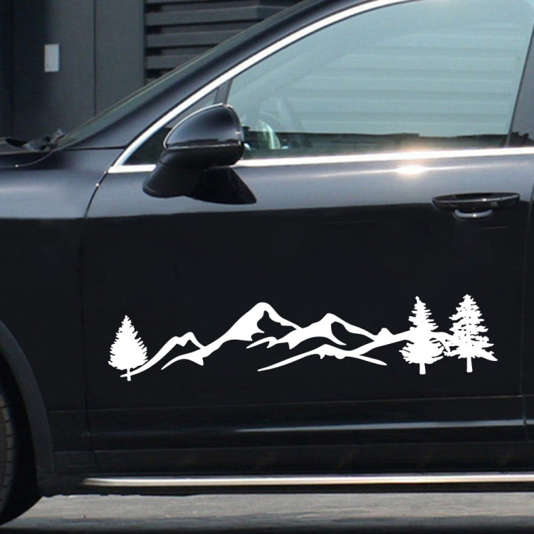 2 PCS D-791 Mountain Forest Car Sticker SUV Off-Road Vehicle Body Sticker Rear Windshield Car Sticker (White) - Decorative Sticker by buy2fix | Online Shopping UK | buy2fix