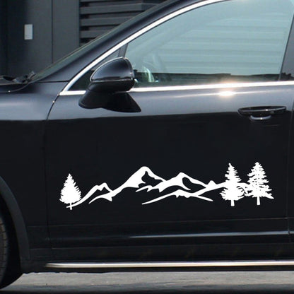 2 PCS D-791 Mountain Forest Car Sticker SUV Off-Road Vehicle Body Sticker Rear Windshield Car Sticker (White) - Decorative Sticker by buy2fix | Online Shopping UK | buy2fix