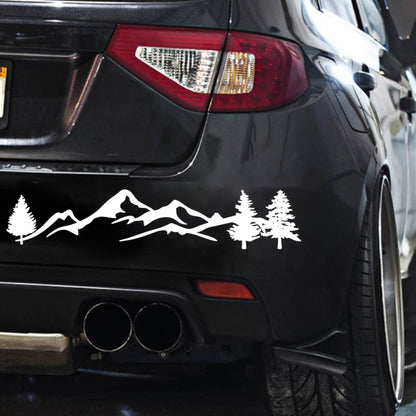 2 PCS D-791 Mountain Forest Car Sticker SUV Off-Road Vehicle Body Sticker Rear Windshield Car Sticker (White) - Decorative Sticker by buy2fix | Online Shopping UK | buy2fix