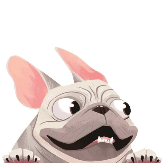 3 PCS D-840 Three-Dimensional Personalized Graphic Car Sticker Puppy Cartoon Colorful Vinyl Decals For Car Windows(A) by buy2fix