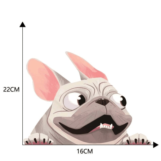 3 PCS D-840 Three-Dimensional Personalized Graphic Car Sticker Puppy Cartoon Colorful Vinyl Decals For Car Windows(A) by buy2fix
