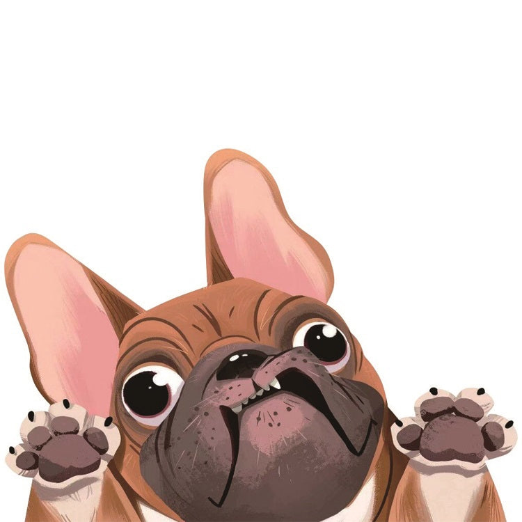 3 PCS D-840 Three-Dimensional Personalized Graphic Car Sticker Puppy Cartoon Colorful Vinyl Decals For Car Windows(C) by buy2fix