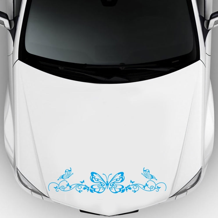 D-347 Butterfly Note Car Sticker Sheet Music Waist Line Body Sticker(Blue) by buy2fix