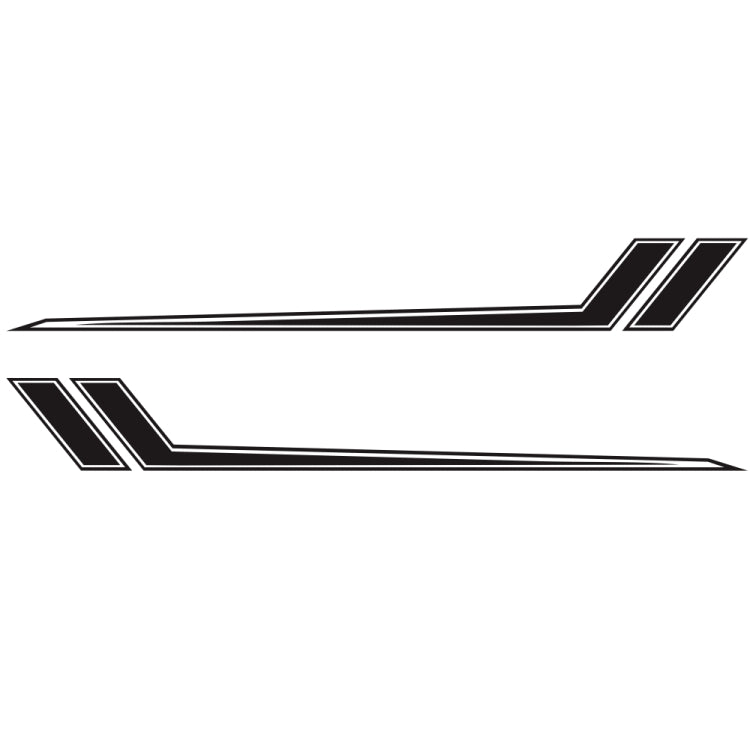 D-716 Car Striped Vinyl Body Stickers Personalized Modification Car Sticker(Black) by buy2fix