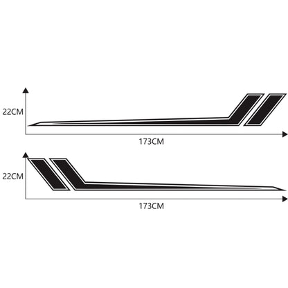 D-716 Car Striped Vinyl Body Stickers Personalized Modification Car Sticker(Black) by buy2fix