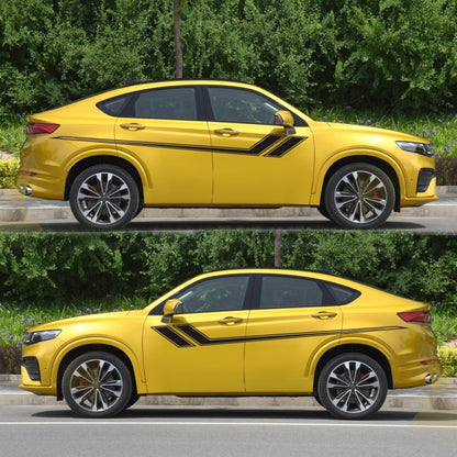 D-716 Car Striped Vinyl Body Stickers Personalized Modification Car Sticker(Black) by buy2fix