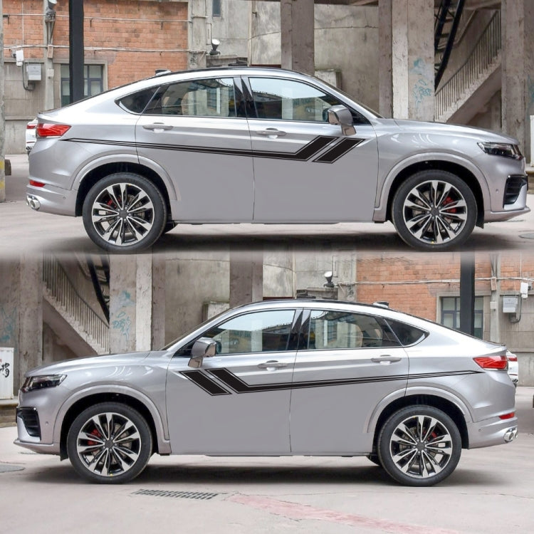 D-716 Car Striped Vinyl Body Stickers Personalized Modification Car Sticker(Black) by buy2fix