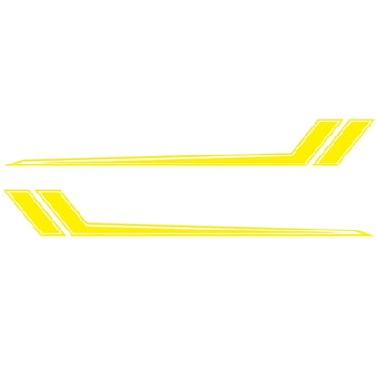 D-716 Car Striped Vinyl Body Stickers Personalized Modification Car Sticker(Yellow) by buy2fix