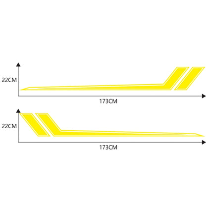 D-716 Car Striped Vinyl Body Stickers Personalized Modification Car Sticker(Yellow) by buy2fix