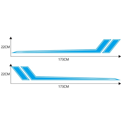 D-716 Car Striped Vinyl Body Stickers Personalized Modification Car Sticker(Blue) by buy2fix