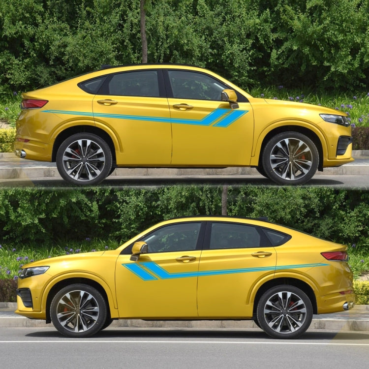 D-716 Car Striped Vinyl Body Stickers Personalized Modification Car Sticker(Blue) by buy2fix