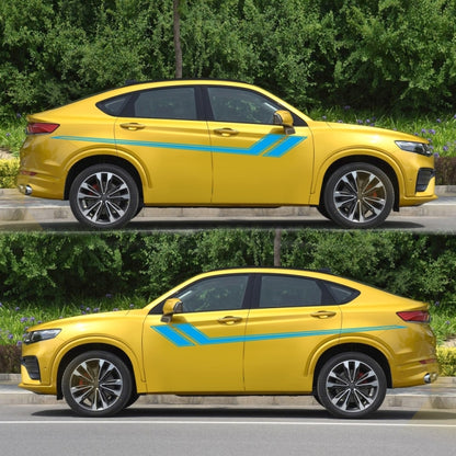 D-716 Car Striped Vinyl Body Stickers Personalized Modification Car Sticker(Blue) by buy2fix