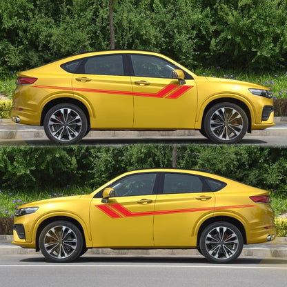 D-716 Car Striped Vinyl Body Stickers Personalized Modification Car Sticker(Red) by buy2fix