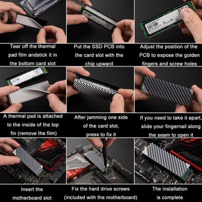 Jonsbo M.2-3 Solid State Radiator For NVME/SSD(Grey) - Fan Cooling by Jonsbo | Online Shopping UK | buy2fix