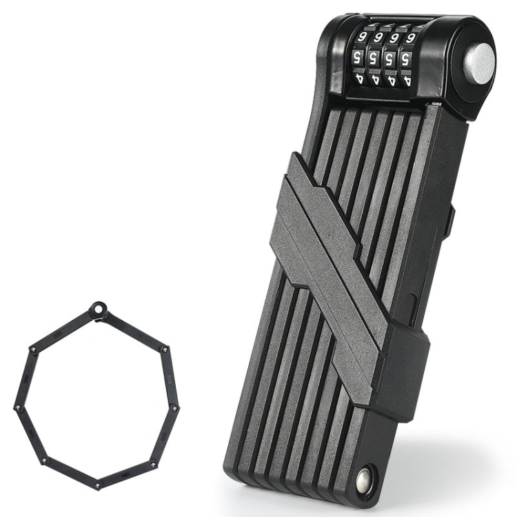 WEST BIKING Bicycle Folding Code Lock Riding Anti-Theft Chain Lock(Black) by WEST BIKING