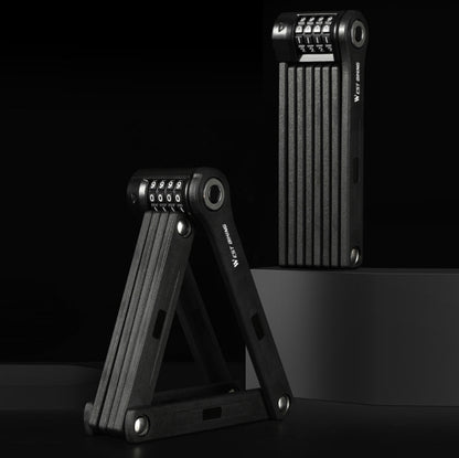 WEST BIKING Bicycle Folding Code Lock Riding Anti-Theft Chain Lock(Black) by WEST BIKING