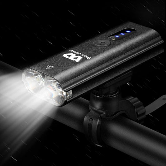 WEST BIKING Bicycle Light Sensor Headlight Mountain Bike Night Riding Strong Light(Black) by WEST BIKING