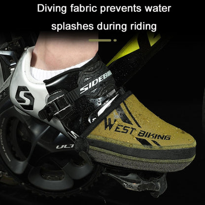 WEST BIKING Bicycle Riding Half Palm Windproof And Warm Lock Shoe Cover, Size: L(Army Green) by WEST BIKING