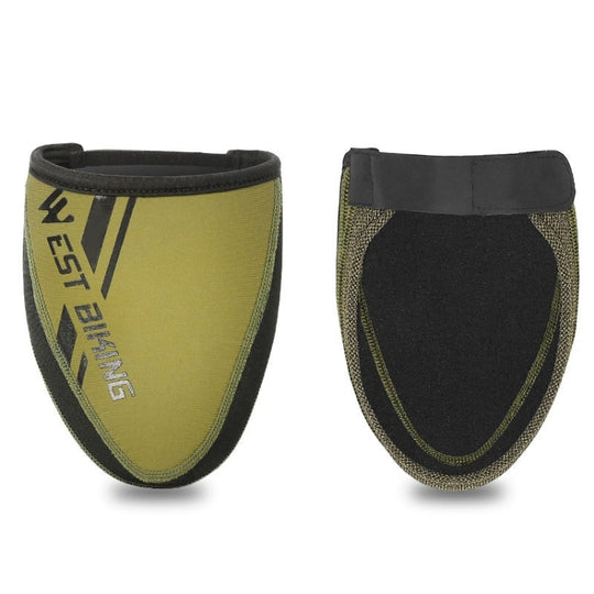 WEST BIKING Bicycle Riding Half Palm Windproof And Warm Lock Shoe Cover, Size: XL(Army Green)