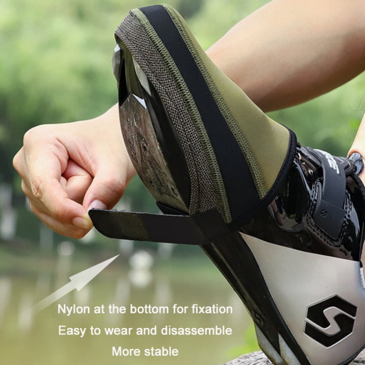 WEST BIKING Bicycle Riding Half Palm Windproof And Warm Lock Shoe Cover, Size: XL(Army Green) by WEST BIKING