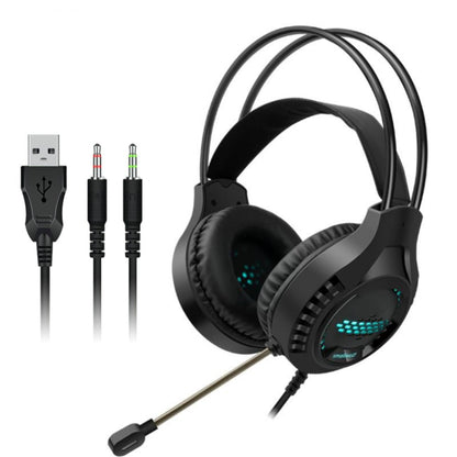 Smailwolf AK3 Headset Game Headphones Wired Luminous Desktop Computer Headset, Style: 3.5mm Double Plug by buy2fix