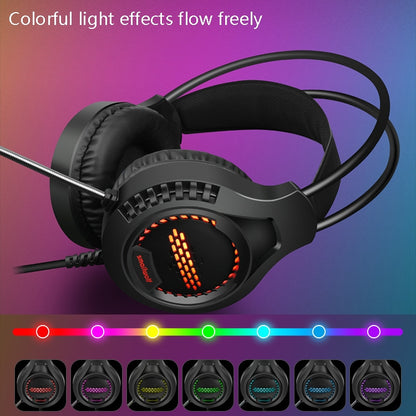 Smailwolf AK3 Headset Game Headphones Wired Luminous Desktop Computer Headset, Style: 3.5mm Double Plug by buy2fix
