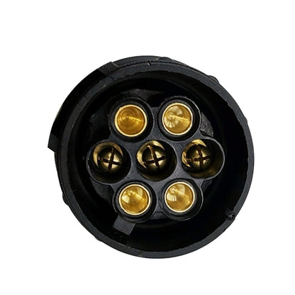 2 PCS VS1130E-M 13 Turn 7 Core Mini Converted Head Trailer RV Connector EU Plug - Terminal connectors by buy2fix | Online Shopping UK | buy2fix