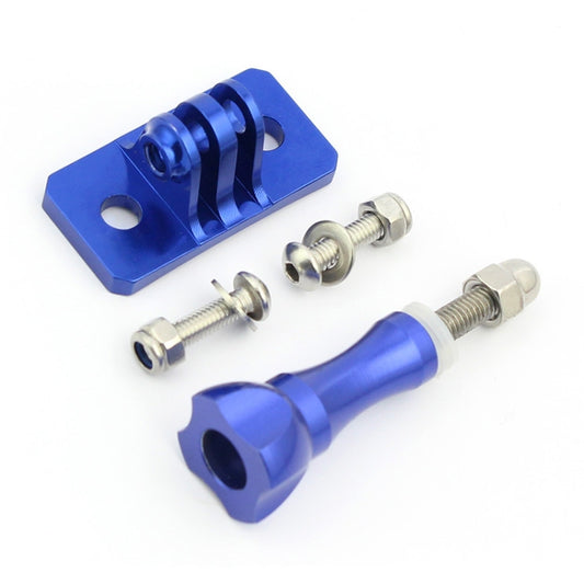 Aluminum Alloy Tripod Head Helmet Fixed Adapter Mount for GoPro Hero11 Black / HERO10 Black /9 Black /8 Black /7 /6 /5 /5 Session /4 Session /4 /3+ /3 /2 /1, DJI Osmo Action and Other Action Cameras(Blue) - Helmet Mount by buy2fix | Online Shopping UK | buy2fix