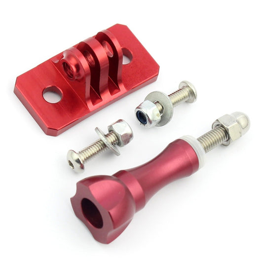 Aluminum Alloy Tripod Head Helmet Fixed Adapter Mount for GoPro Hero11 Black / HERO10 Black /9 Black /8 Black /7 /6 /5 /5 Session /4 Session /4 /3+ /3 /2 /1, DJI Osmo Action and Other Action Cameras(Red) - Helmet Mount by buy2fix | Online Shopping UK | buy2fix