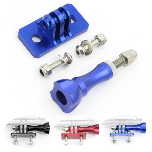 Aluminum Alloy Tripod Head Helmet Fixed Adapter Mount for GoPro Hero11 Black / HERO10 Black /9 Black /8 Black /7 /6 /5 /5 Session /4 Session /4 /3+ /3 /2 /1, DJI Osmo Action and Other Action Cameras(Blue) - Helmet Mount by buy2fix | Online Shopping UK | buy2fix