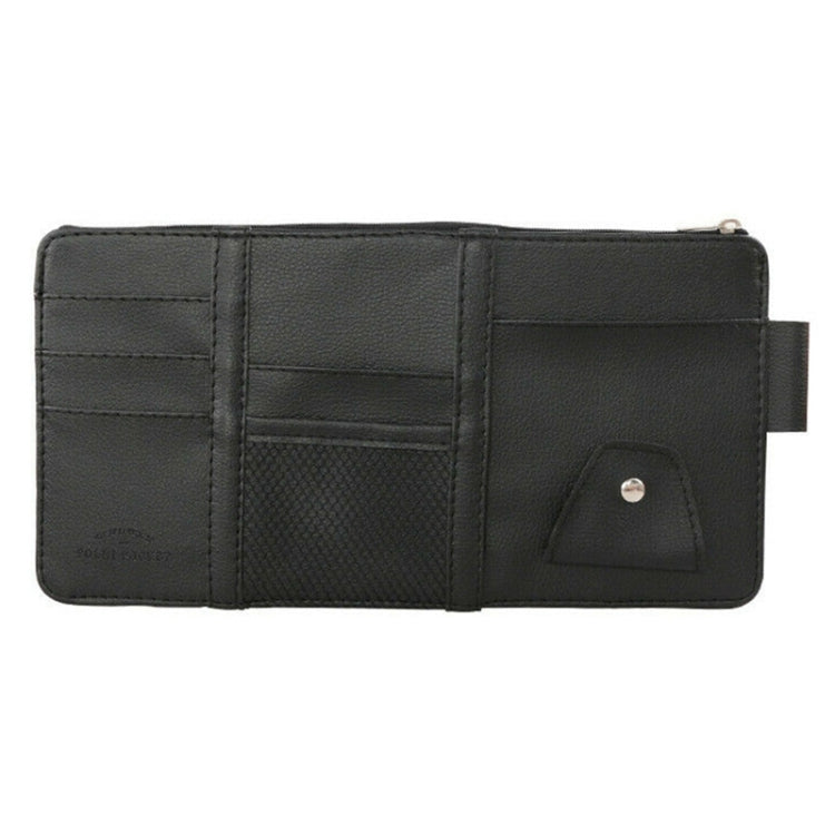 2 PCS Auto Sun Visor Card Clip Business Card Glasses Clip Zipper Car Mobile Phone Document Folder(Black) by buy2fix