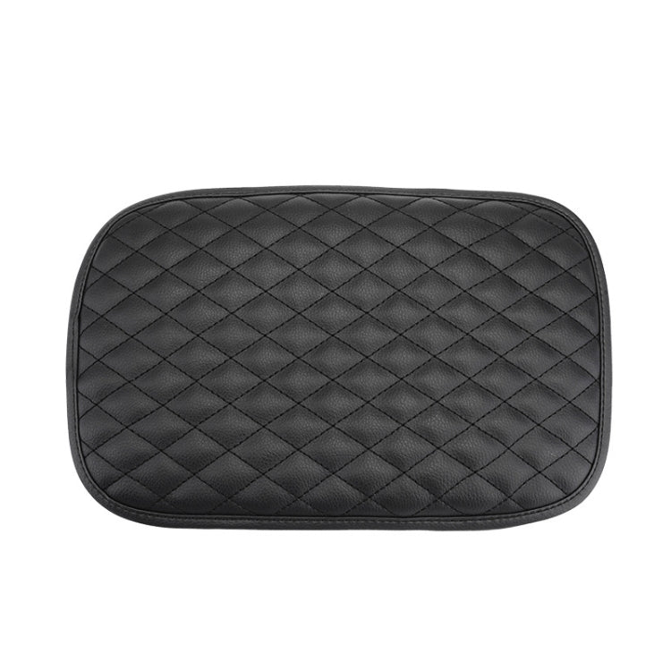 Leather Car Universal Central Armrests Pad Anti-Slip Armrest Box Mat(Black) by buy2fix