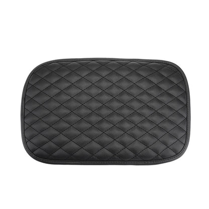 Leather Car Universal Central Armrests Pad Anti-Slip Armrest Box Mat(Black) by buy2fix