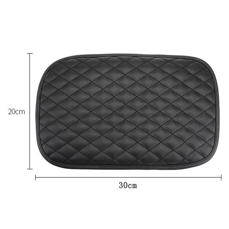 Leather Car Universal Central Armrests Pad Anti-Slip Armrest Box Mat(Black) by buy2fix