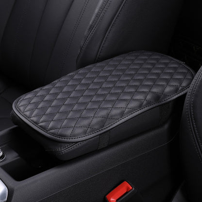 Leather Car Universal Central Armrests Pad Anti-Slip Armrest Box Mat(Black) by buy2fix