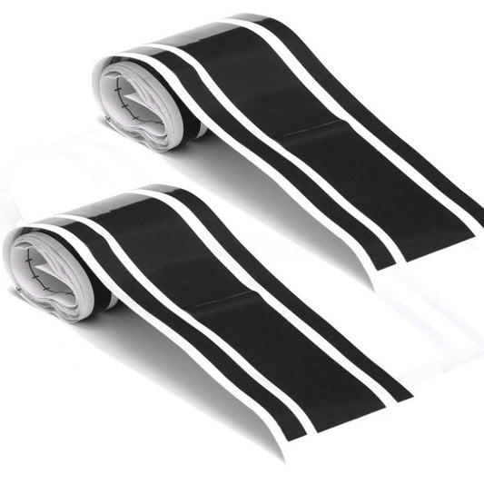 Car Hood Stickers Modified Racing Striped Ethylene Body Sticker(Black) by buy2fix
