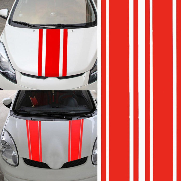 Car Hood Stickers Modified Racing Striped Ethylene Body Sticker(Red) by buy2fix