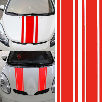 Car Hood Stickers Modified Racing Striped Ethylene Body Sticker(Red) by buy2fix