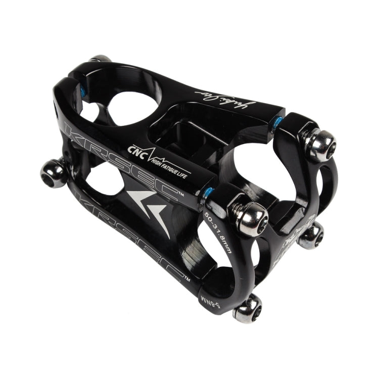 KRSEC CNC Ultra Light Short-Handed Mountain Bike Aluminum Alloy 50mm Riser, Colour: Full Black - Bicycle Grips by buy2fix | Online Shopping UK | buy2fix