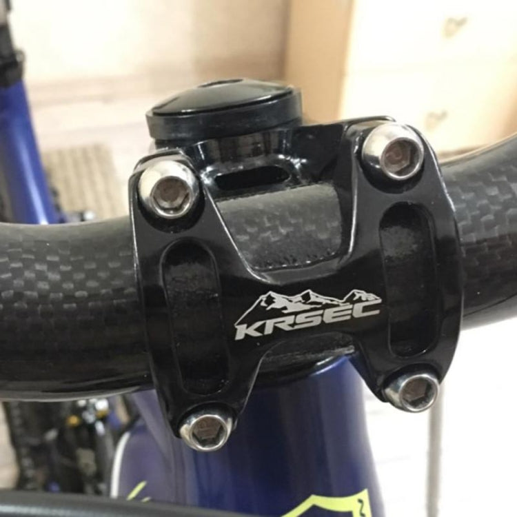 KRSEC CNC Ultra Light Short-Handed Mountain Bike Aluminum Alloy 50mm Riser, Colour: Full Black - Bicycle Grips by buy2fix | Online Shopping UK | buy2fix
