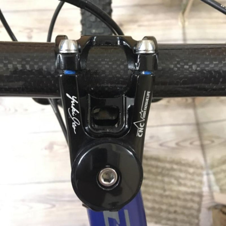 KRSEC CNC Ultra Light Short-Handed Mountain Bike Aluminum Alloy 50mm Riser, Colour: Full Black - Bicycle Grips by buy2fix | Online Shopping UK | buy2fix