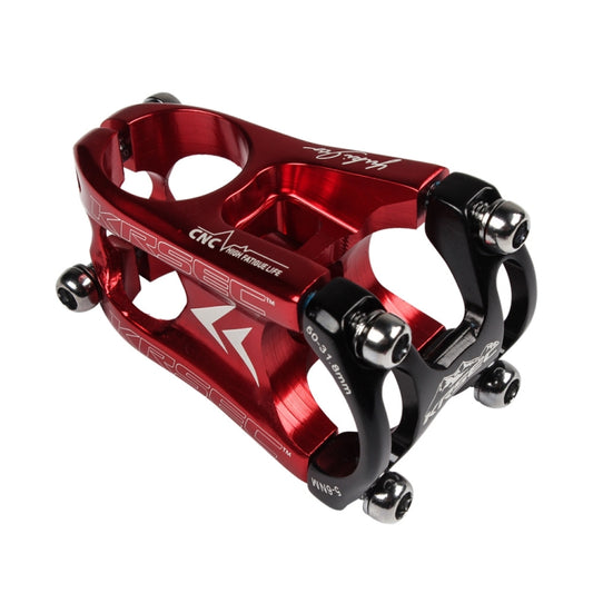 KRSEC CNC Ultra Light Short-Handed Mountain Bike Aluminum Alloy 50mm Riser, Colour: Red Black - Bicycle Grips by buy2fix | Online Shopping UK | buy2fix