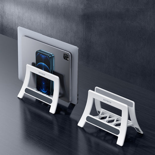 Oatsbasf 03671 Support de rangement multifonctionnel pour tablette d'ordinateur et téléphone portable, couleur : version simple (blanc)