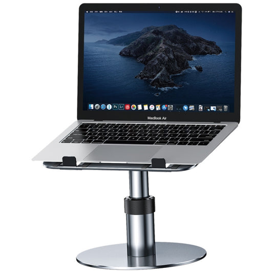 Oatsbasf 03597 Aluminum Alloy Notebook Heightening Bracket Notebook Computer Lifting Heat Dissipation Bracket Mobile Folding Table,Style: Elite Version-Gray - Laptop Stand by Oatsbasf | Online Shopping UK | buy2fix