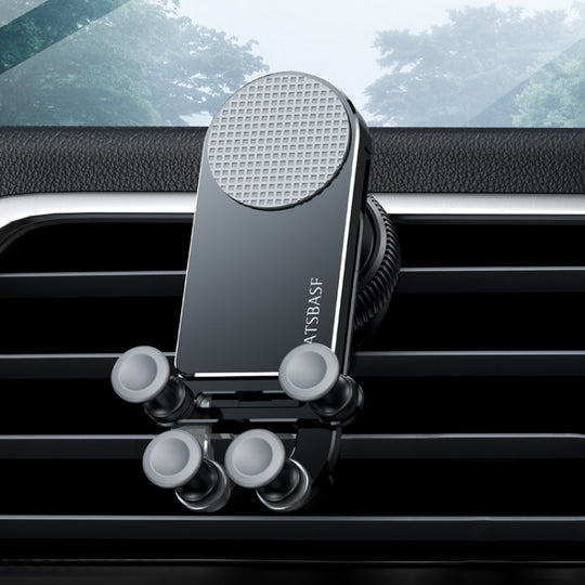 Oatsbasf Support métallique par gravité pour voiture Support de téléphone portable évolutif et stable Écran pliant Support de voiture exclusif pour téléphone portable (prise noire)