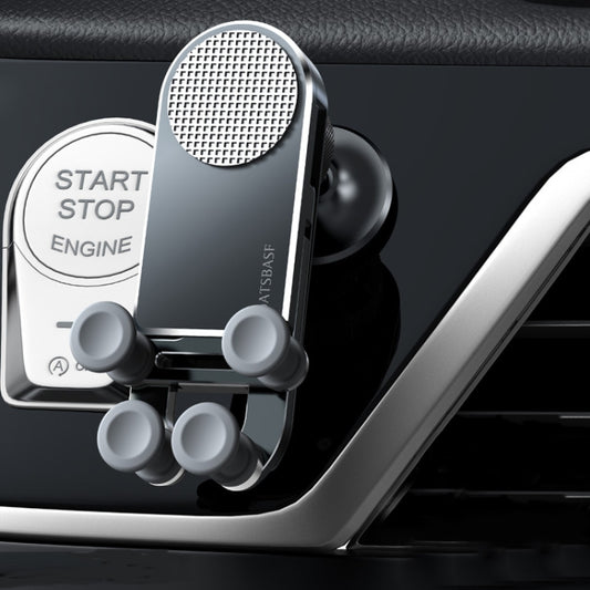 Oatsbasf Car Gravity Metal Bracket Scalable and Stable Mobile Phone Bracket Folding Screen Mobile Phone Exclusive Car Bracket(Paste Black) - Universal Car Holders by Oatsbasf | Online Shopping UK | buy2fix